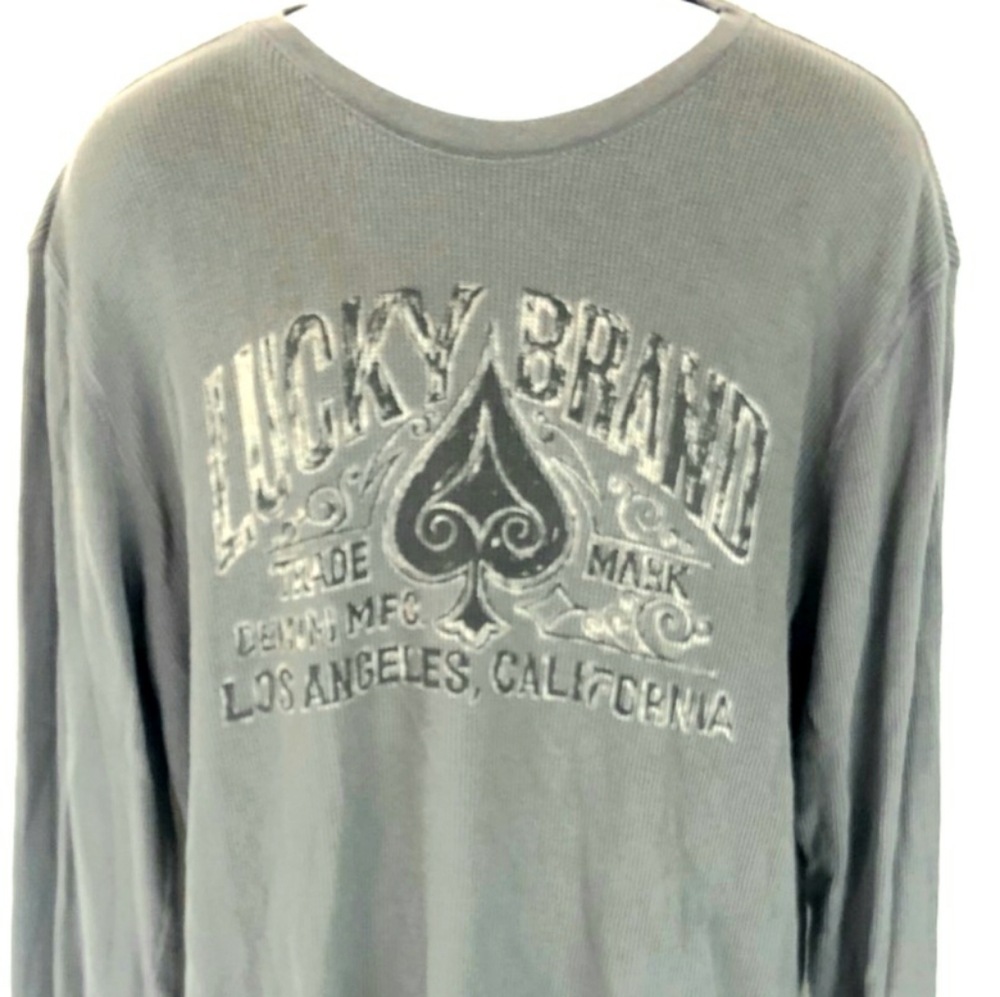 Lucky Brand Mens Grey Thermal Long Sleeve XL